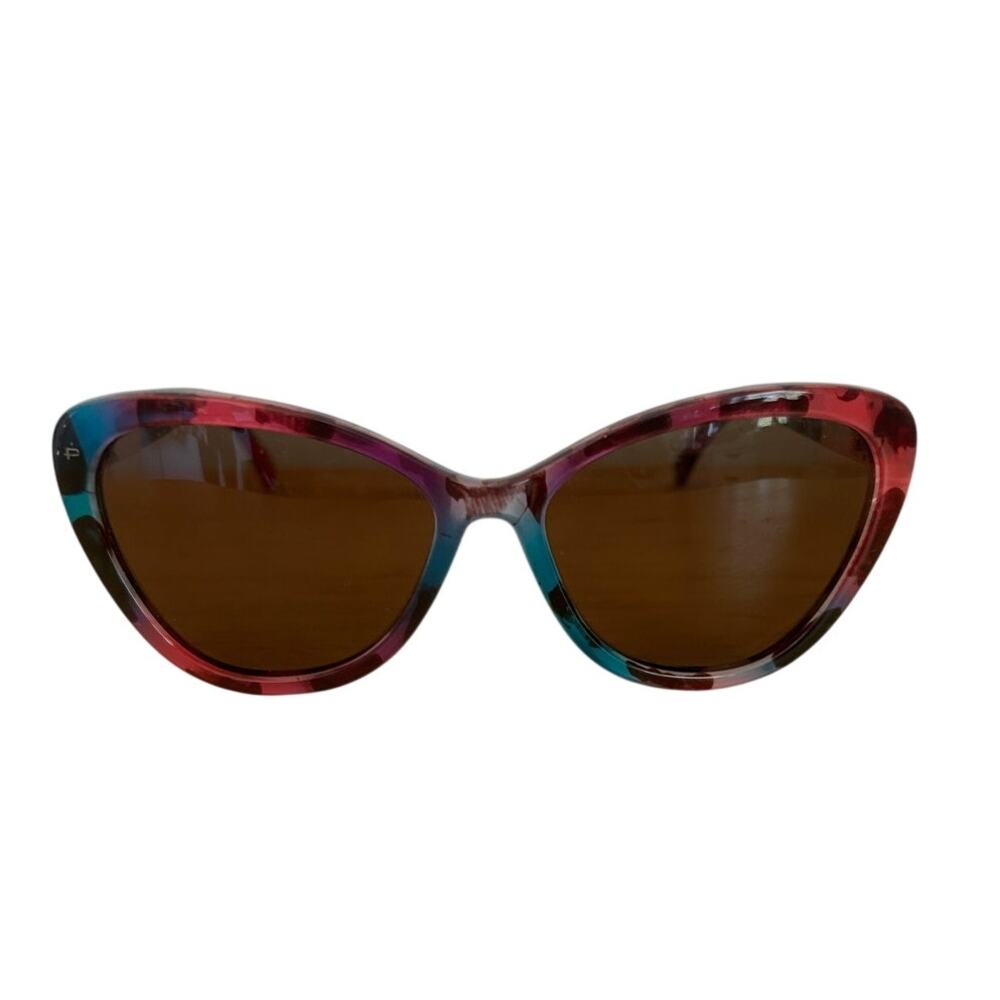 Privé Revaux Cat‑Eye Sunglasses – Multicolor Frame with Rhinestone Detail